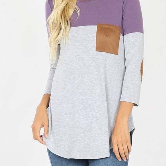 PREMIUM COLOR BLOCK POCKETS & ELBOW PATCH TOP - Picture 4 of 4